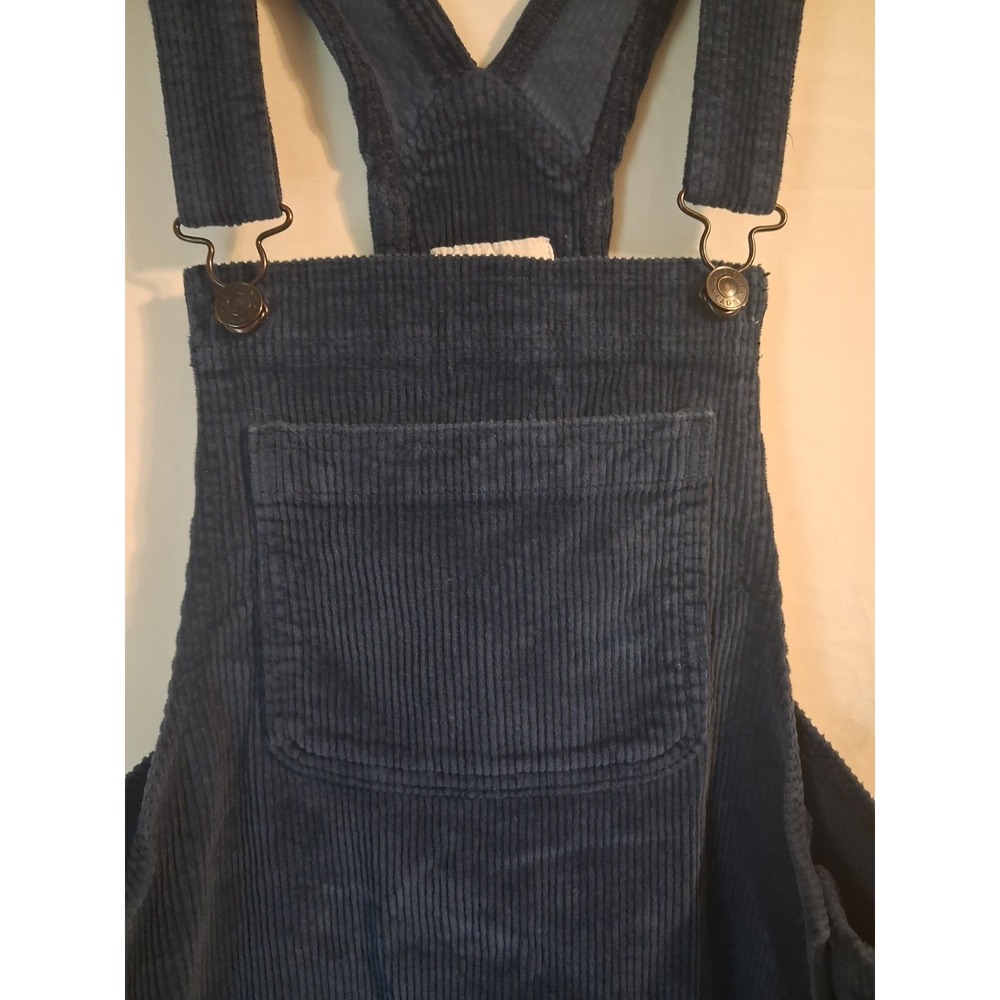 American Eagle Overall Dress Womens Small Blue Corduroy Mini Boho Festival - Picture 3 of 8